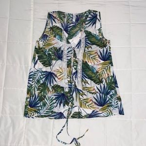 tropical tank top size small L Love like new